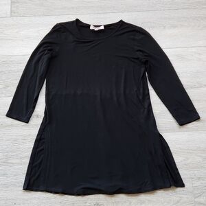 Philosophy Black ¾ Sleeve Tunic Shirt Womens Small Stretch Classic Layer